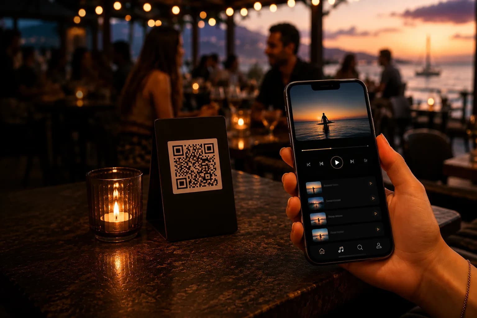 Guest scans the QR